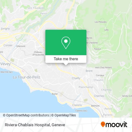 Riviera-Chablais Hospital map