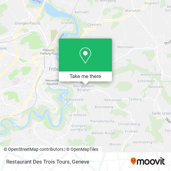 Restaurant Des Trois Tours map