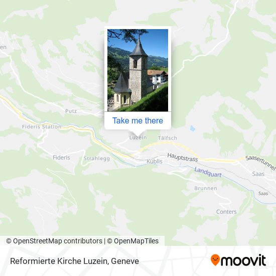 Reformierte Kirche Luzein map