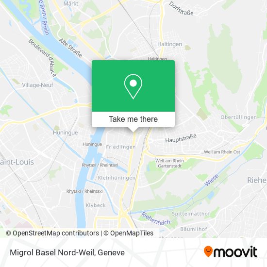 Migrol Basel Nord-Weil map