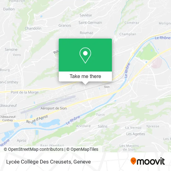 Lycée Collège Des Creusets map