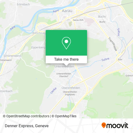 Denner Express map