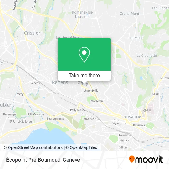 Écopoint Pré-Bournoud map