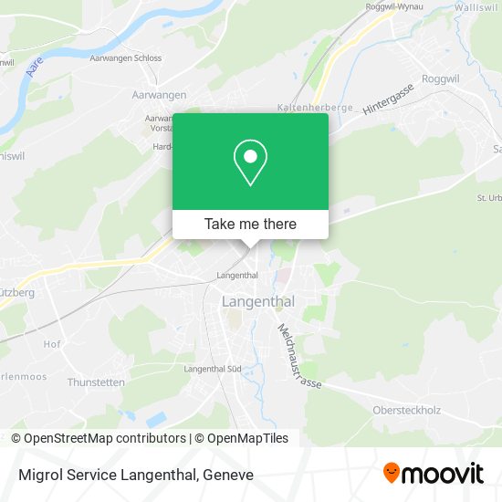 Migrol Service Langenthal map