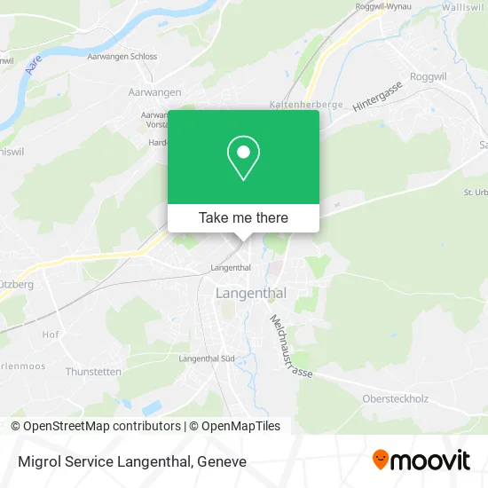 Migrol Service Langenthal map