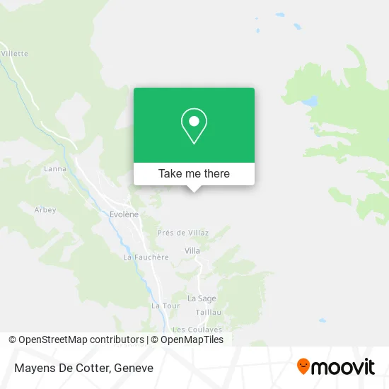 Mayens De Cotter map