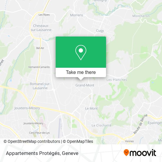 Appartements Protégés map