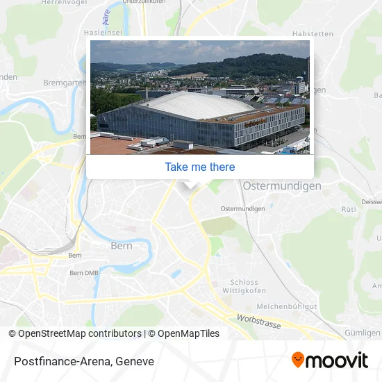 Postfinance-Arena map