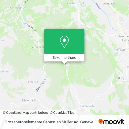 Grossbetonelemente Sebastian Müller Ag map