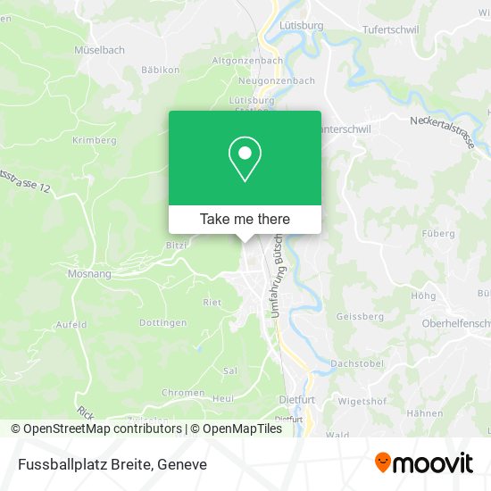 Fussballplatz Breite map