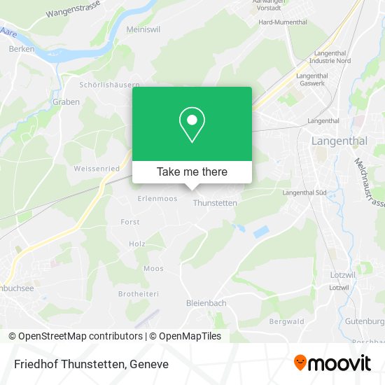 Friedhof Thunstetten map