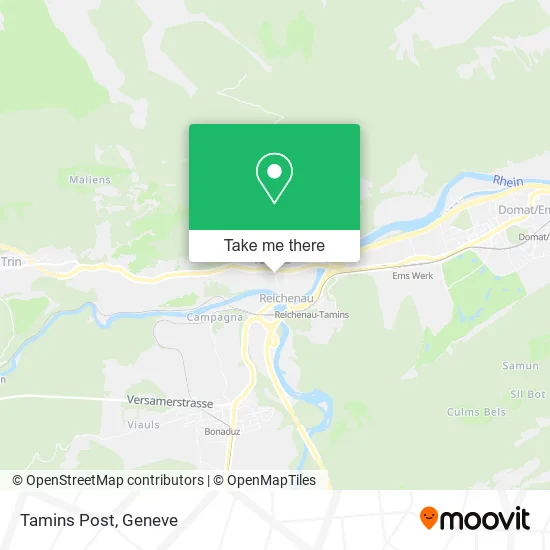 Tamins Post map