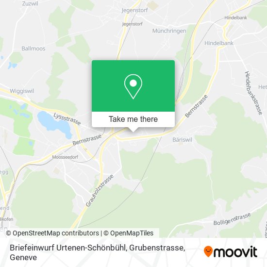 Briefeinwurf Urtenen-Schönbühl, Grubenstrasse plan