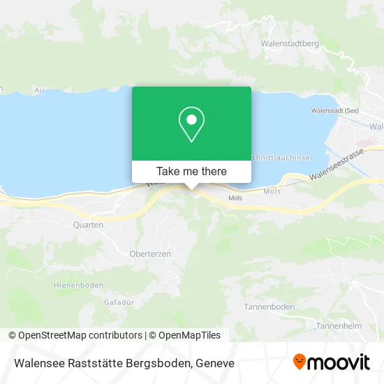 Walensee Raststätte Bergsboden map