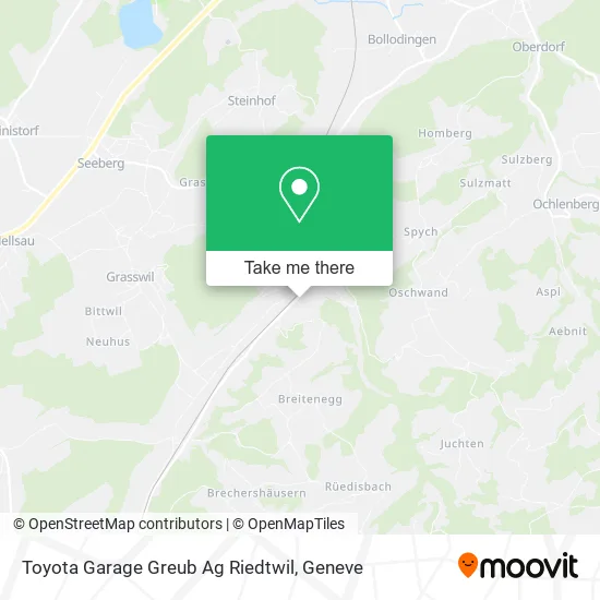 Toyota Garage Greub Ag Riedtwil map