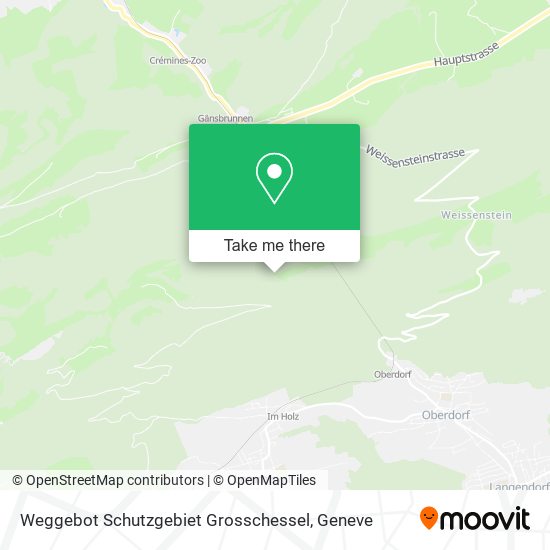 Weggebot Schutzgebiet Grosschessel map