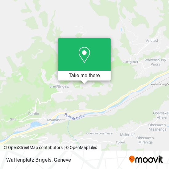 Waffenplatz Brigels map