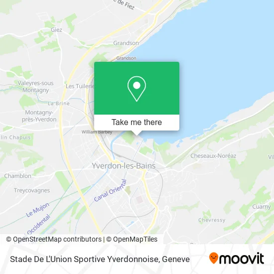 Stade De L'Union Sportive Yverdonnoise map