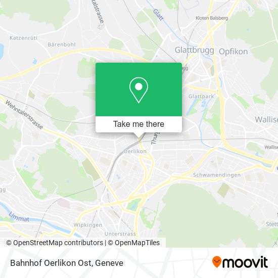 Bahnhof Oerlikon Ost map