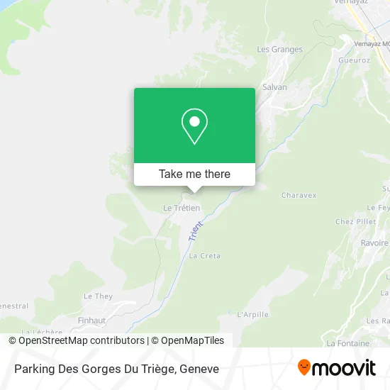 Parking Des Gorges Du Triège map