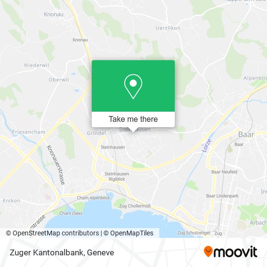 Zuger Kantonalbank map