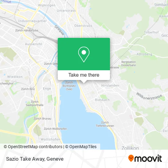 Sazio Take Away map