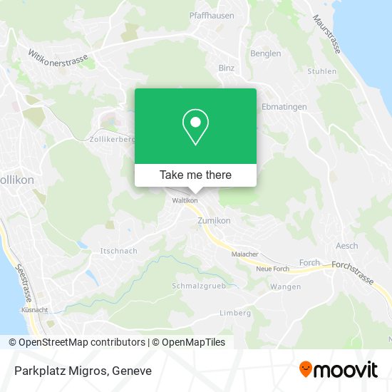 Parkplatz Migros map