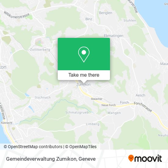 Gemeindeverwaltung Zumikon map