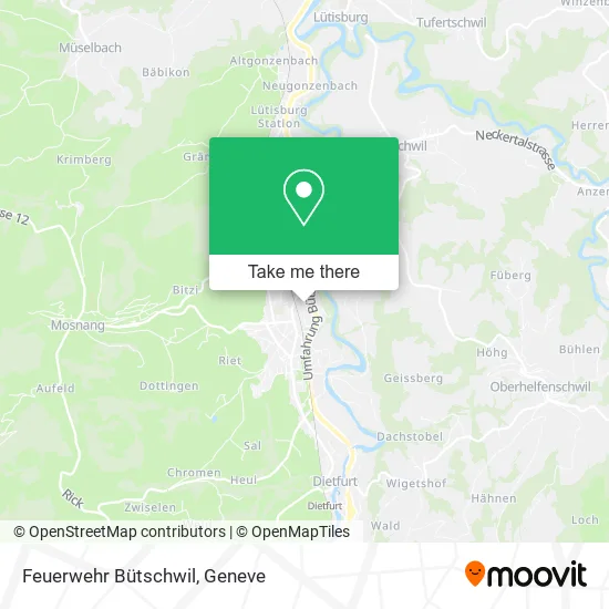 Feuerwehr Bütschwil map