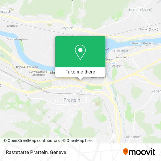 Raststätte Pratteln map