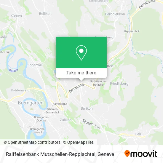 Raiffeisenbank Mutschellen-Reppischtal map