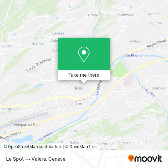 Le Spot → Valère map