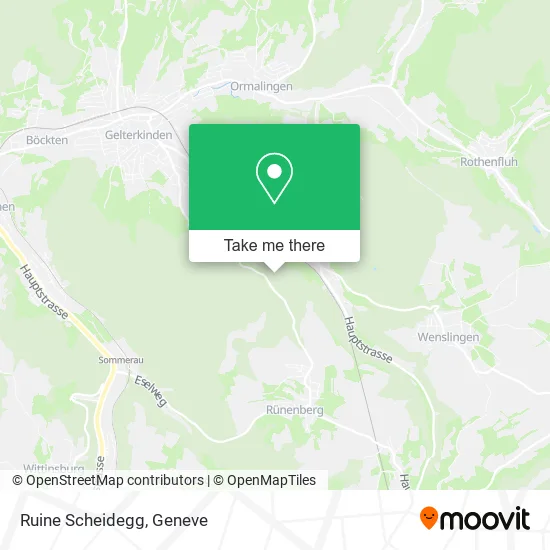 Ruine Scheidegg map