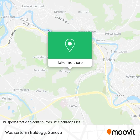 Wasserturm Baldegg map