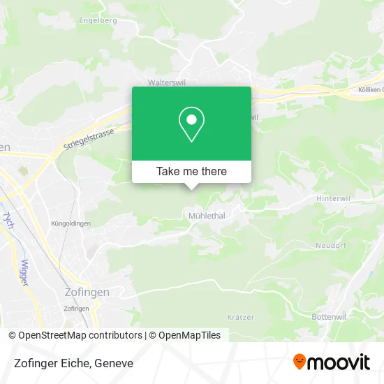 Zofinger Eiche map