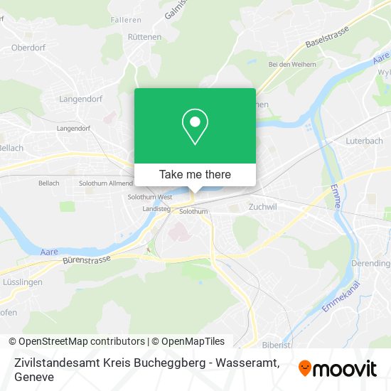 Zivilstandesamt Kreis Bucheggberg - Wasseramt map