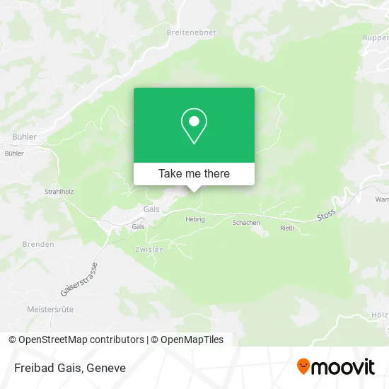 Freibad Gais map