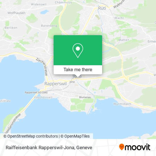 Raiffeisenbank Rapperswil-Jona map