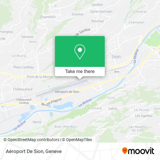 Aéroport De Sion map