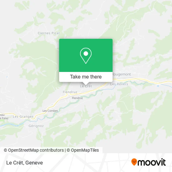 Le Crêt map