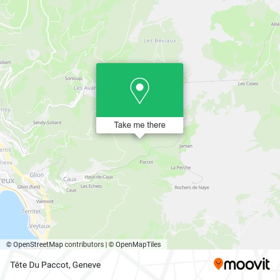 Tête Du Paccot map