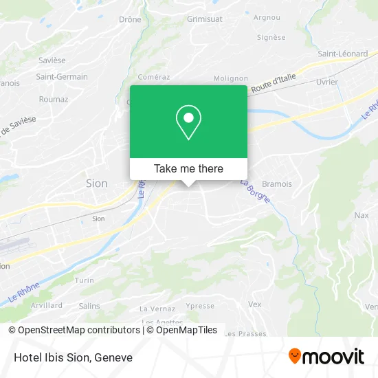 Hotel Ibis Sion map