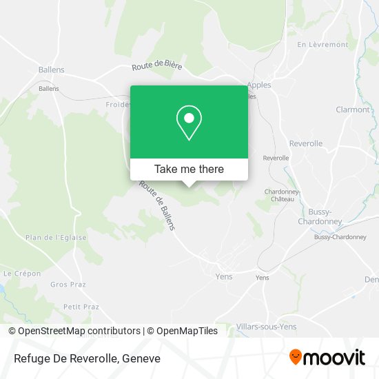 Refuge De Reverolle map