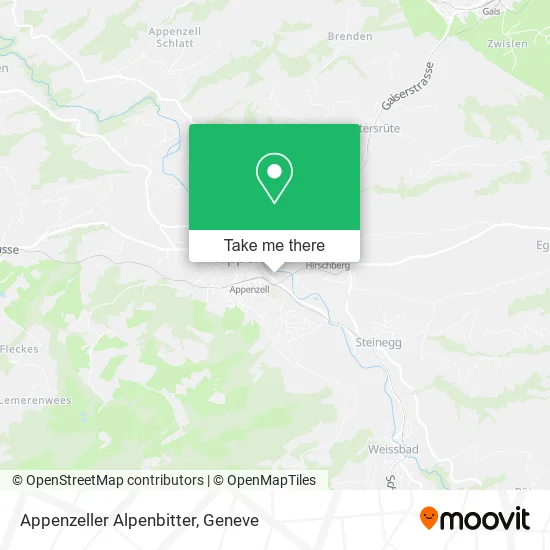Appenzeller Alpenbitter map