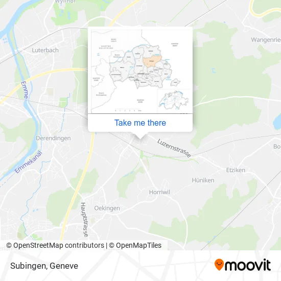 Subingen map
