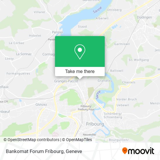 Bankomat Forum Fribourg map