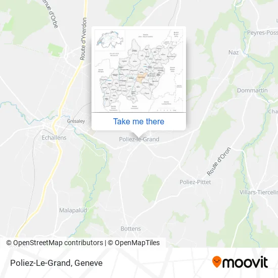 Poliez-Le-Grand map