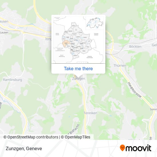 Zunzgen map