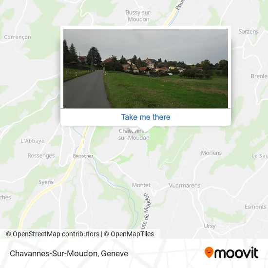 Chavannes-Sur-Moudon map