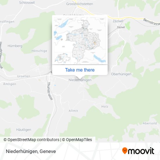 Niederhünigen map